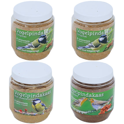 AnimalstoreXL Vier Seizoenen Vogelpindakaas 4x 350 gram