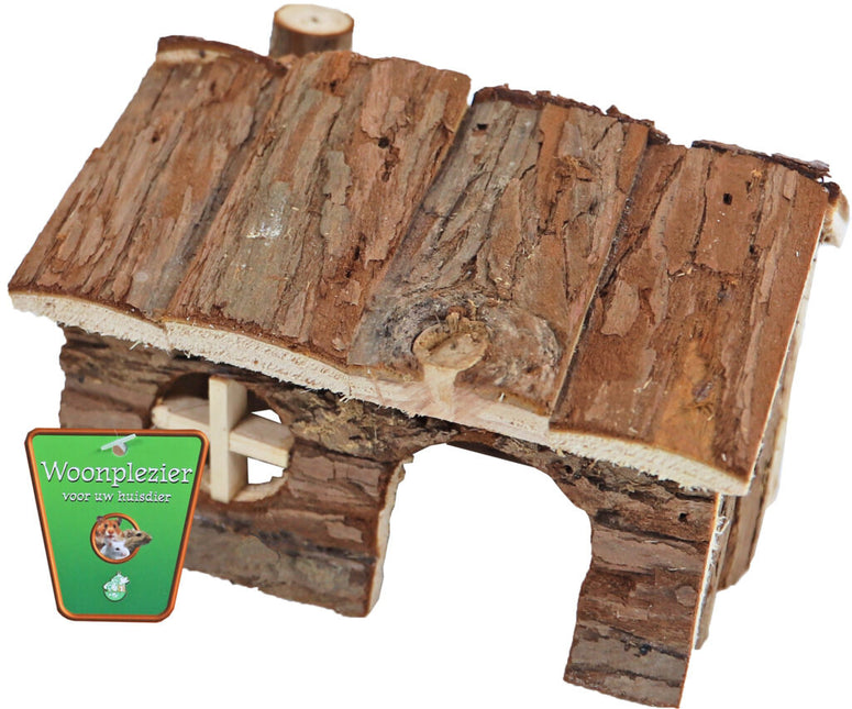 AnimalstoreXL Hamsterhuis Natural Puntdak 14cm
