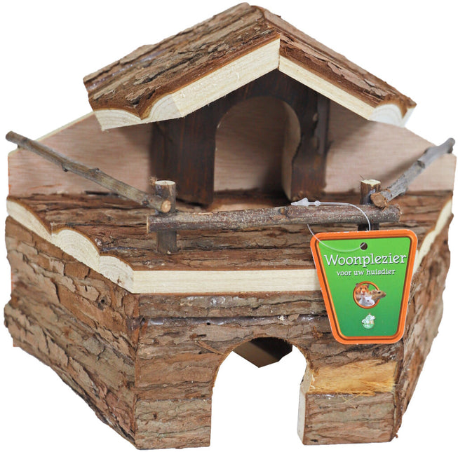AnimalstoreXL Hamsterhuis Natural Etages 22cm