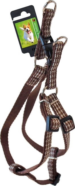 AnimalstoreXL Tuig Bh Nylon Ruit Bruin 20mm/55-75cm