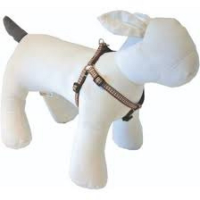 Harness Bh Nylon Plaid Brown 20mm/55-75cm