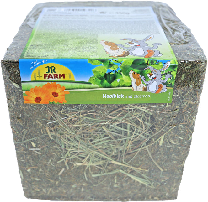AnimalstoreXL JR Farm Hooiblok met Bloemen 450gr 19740