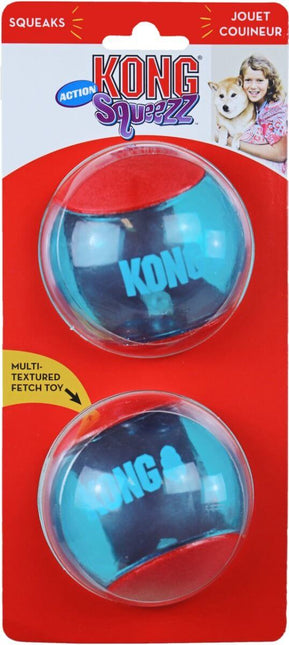 AnimalstoreXL Kong Squeez Action Red Large Kaart 2 stuks