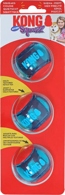 AnimalstoreXL Kong Squeez Action Red Small Kaart 3 stuks