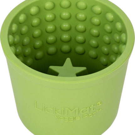 AnimalstoreXL Lickimat Yoggie Pot Hond Groen 8cm