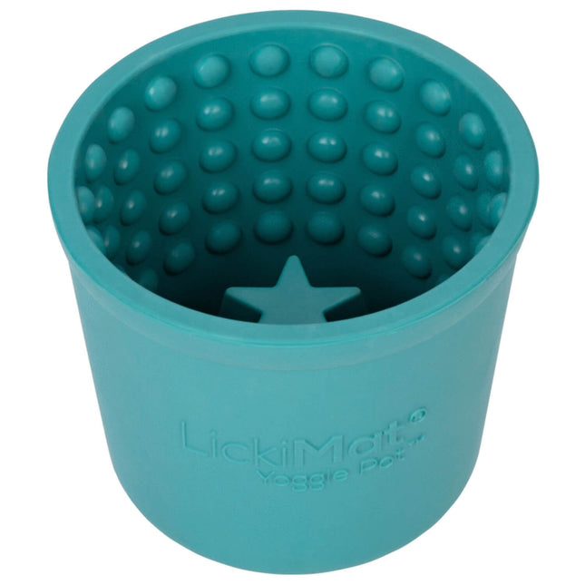 AnimalstoreXL Lickimat Yoggie Pot Hond Turquoise 8cm