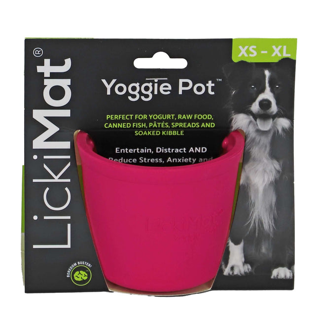 AnimalstoreXL Lickimat Yoggie Pot Hond Roze 8cm