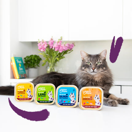 AnimalstoreXL Edgard & Cooper Volwassen Kat Paté Lam & Scharrelkip Graanvrij