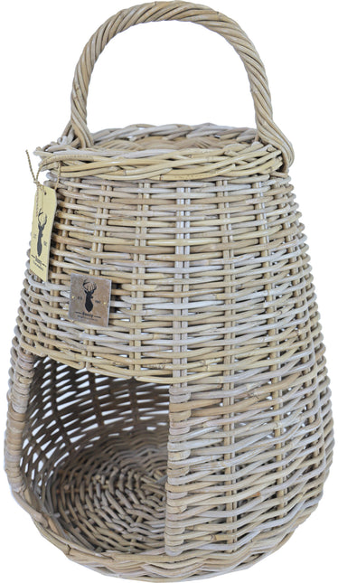 AnimalstoreXL Mand Rotan Rond met Hengsel 67cm
