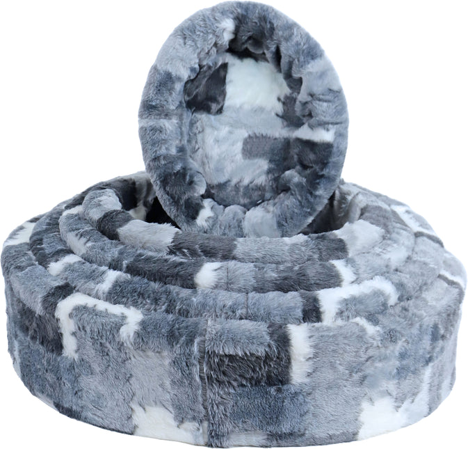 AnimalstoreXL Mand Teddy Mix/Blok Grijs Nr.2 50cm