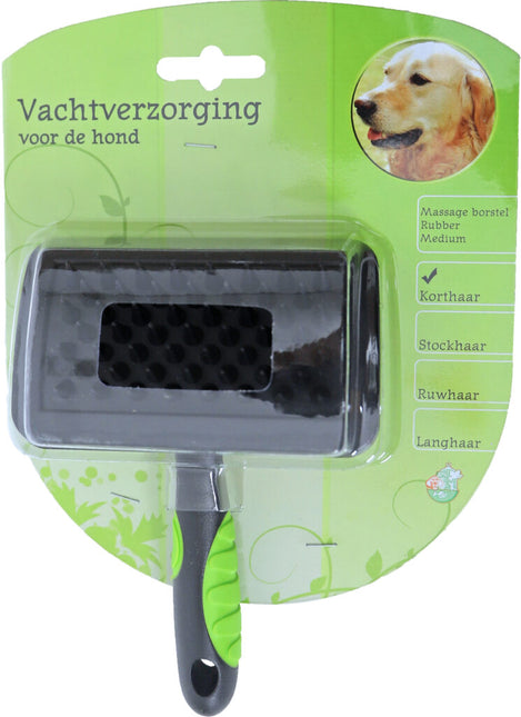 Massage Brush Rubber Medium Dog