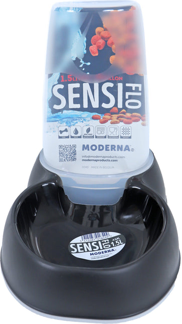 AnimalstoreXL Moderna Drink Voerf. Sensiflow Zwart 1.5 Liter