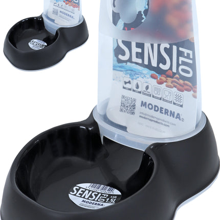 AnimalstoreXL Moderna Drink Voerf. Sensiflow Zwart 1.5 Liter