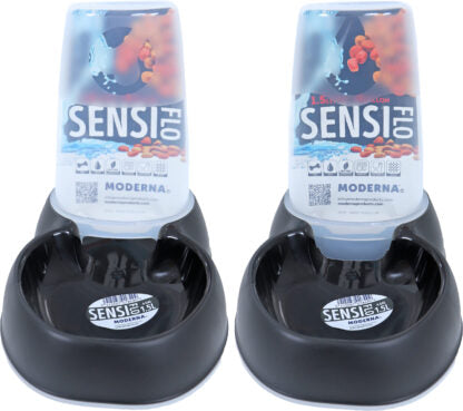AnimalstoreXL Moderna Drink Voerf. Sensiflow Zwart 1.5 Liter