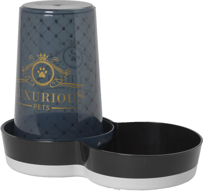 AnimalstoreXL Moderna Drink Voersilo Pl.Luxurious Zwart 1.5 liter