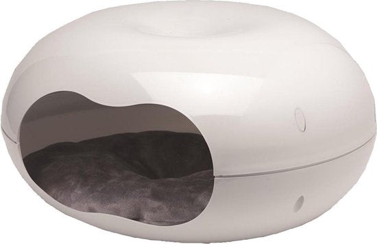 AnimalstoreXL Moderna kattenhuis donut plastic met kussen wit