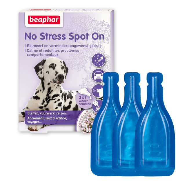 No Stress Verdamper & Vulling Hond - Navulling - 3 Pipetten