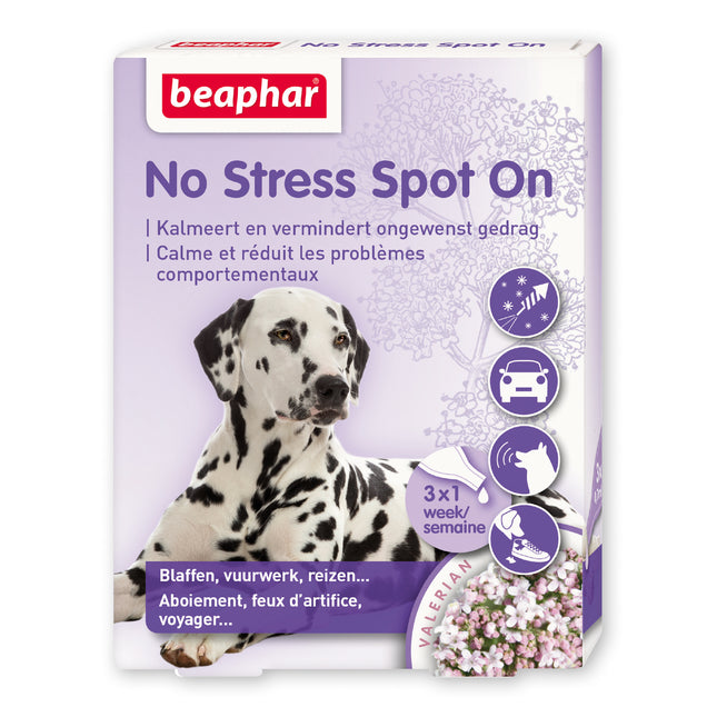 No Stress Verdamper & Vulling Hond - Navulling - 3 Pipetten
