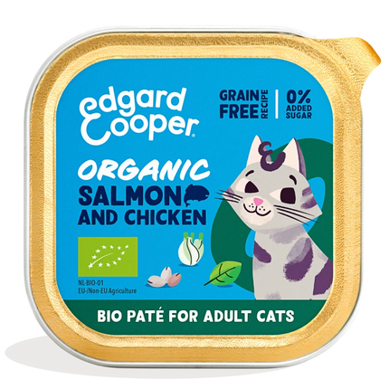 AnimalstoreXL Edgard & Cooper - Kat Paté Bio Zalm & Kip Graanvrij