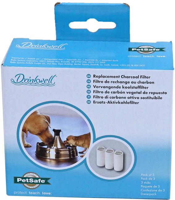 AnimalstoreXL Petsafe Koolfilter Drinkfontein 360 Rond 3 stuks
