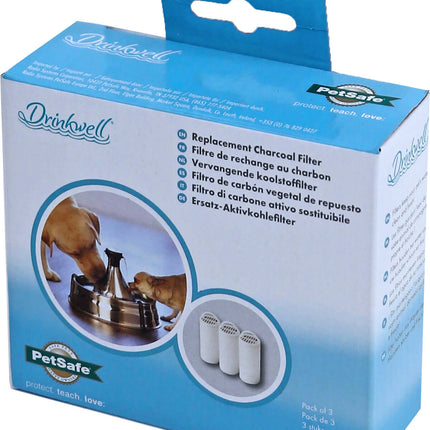 AnimalstoreXL Petsafe Koolfilter Drinkfontein 360 Rond 3 stuks
