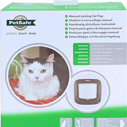 AnimalstoreXL Petsafe Kattendeur Handm. 4Lock Bruin Ppa