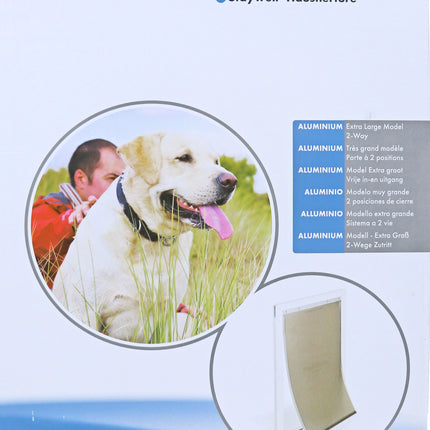 AnimalstoreXL Petsafe Deur Aluminium Wit Transparant