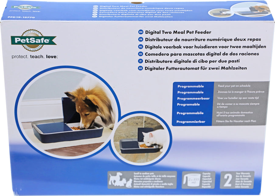 AnimalstoreXL Petsafe Dubbele Voerbak Op Batterij Digitaal