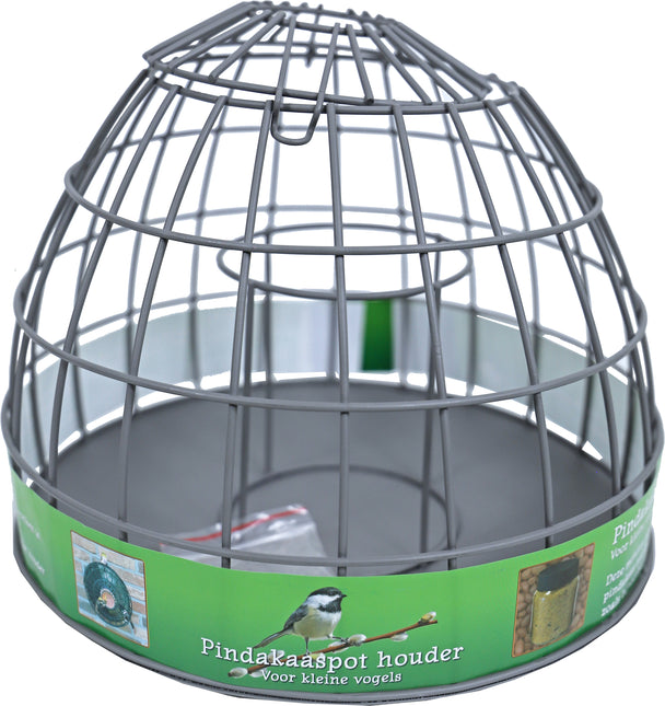 AnimalstoreXL Pindakaaspothdr.Met.Grijs Kl.Vogel 25x19