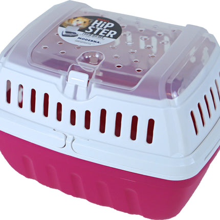 Reismand Hipster Plastic Klein Blauwe Bes - Fel Roze