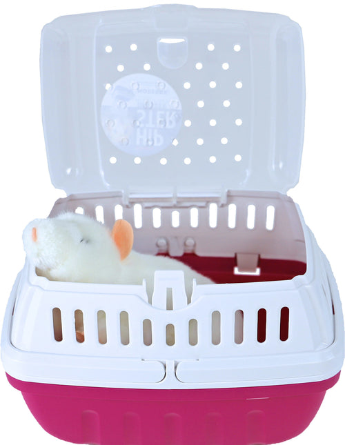 Reismand Hipster Plastic Klein Blauwe Bes - Fel Roze