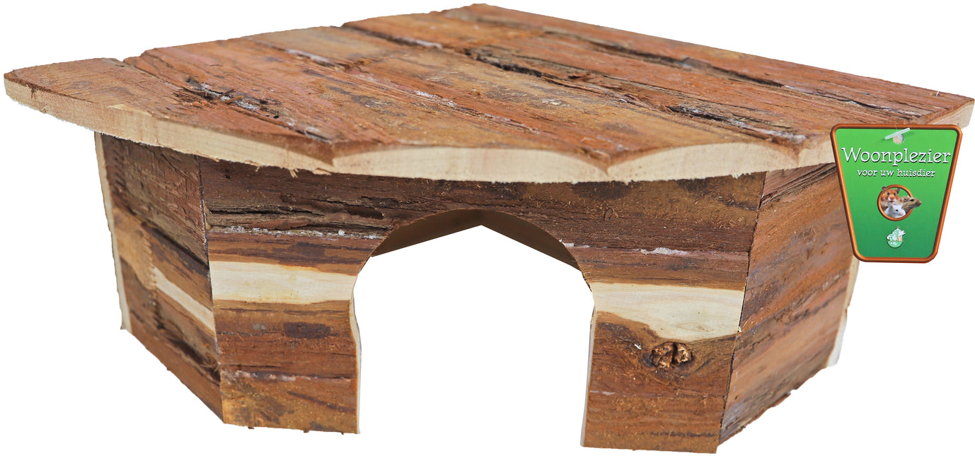 AnimalstoreXL Knaagdierhuis Hoekmodel Natural M 22cm