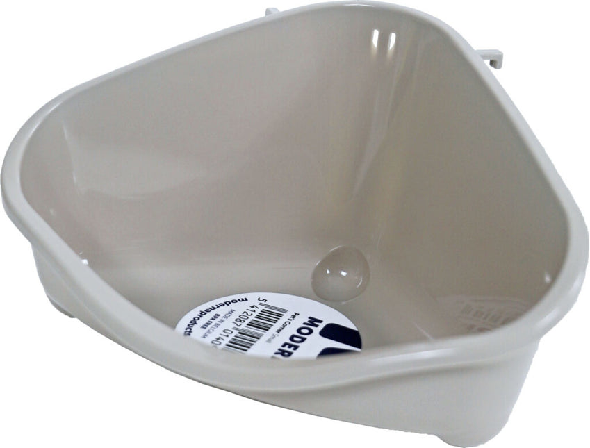 AnimalstoreXL Knaagdiertoilet plastic met haak Warmgrijs Klein