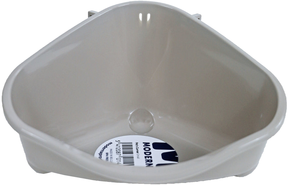 AnimalstoreXL Knaagdiertoilet plastic met haak Warmgrijs Klein