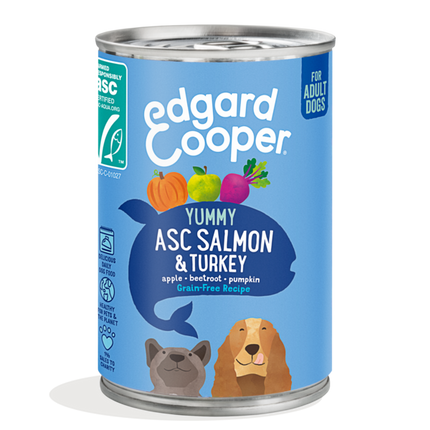 AnimalstoreXL Edgard & Cooper Hond Blik Vlees of Vis Graanvrij 400g