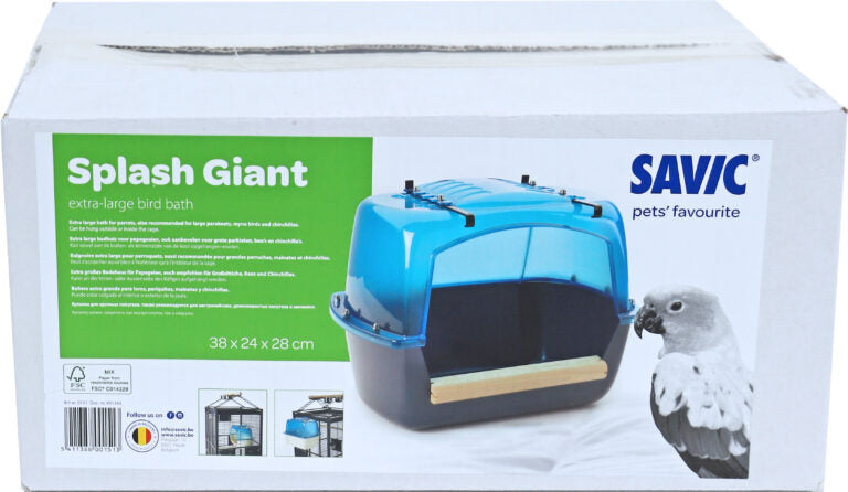 AnimalstoreXL Savic Badhuis Papegaai Splash Giant xL Blauw