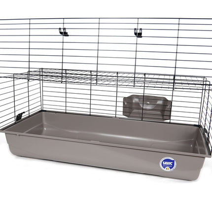 AnimalstoreXL Savic Konijnenkooi Ambiente Zw. W.Grijs 100cm