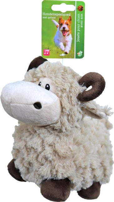 AnimalstoreXL Schaap Pluche Beige met piep 18cm