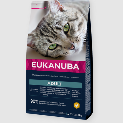 AnimalstoreXL Eukanuba Kattenbrokken Volwassen Verse Kip 2kg