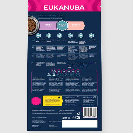 AnimalstoreXL Eukanuba Kattenbrokken Volwassen Verse Kip 2kg