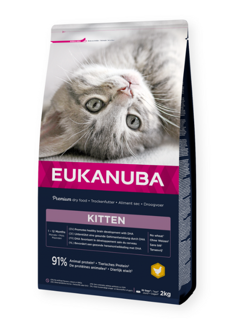 AnimalstoreXL Eukanuba Kattenbrokken Kitten Verse Kip 2kg