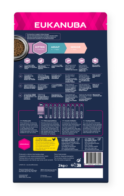 AnimalstoreXL Eukanuba Kattenbrokken Kitten Verse Kip 2kg