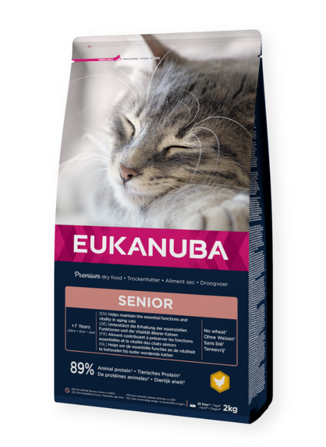 AnimalstoreXL Eukanuba Kattenbrokken Senior Kip 2kg