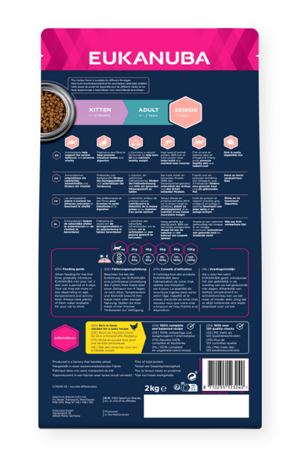 AnimalstoreXL Eukanuba Kattenbrokken Senior Kip 2kg