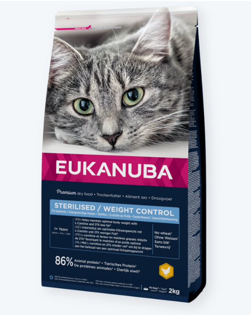 AnimalstoreXL Eukanuba Kattenbrokken Sterilised/Weight Control 2kg