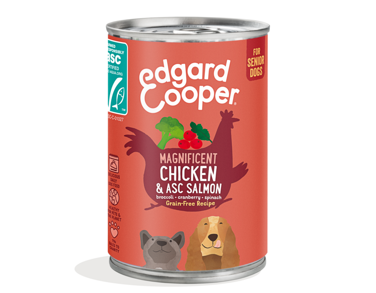 AnimalstoreXL Edgard & Cooper Hond Blik Vlees of Vis Graanvrij 400g