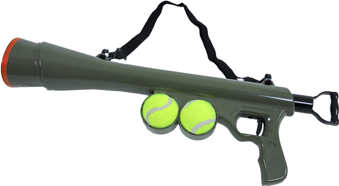 AnimalstoreXL Tennisbal Bazooka + 2 Tennisbal 65cm