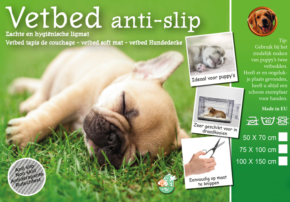 AnimalstoreXL Vetbed Antislip Ongebiesd Gr. 150x100cm