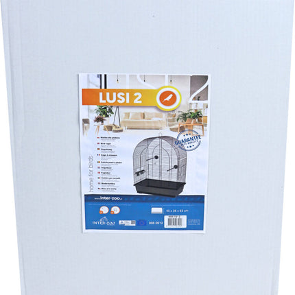 AnimalstoreXL Vogelkooi Lusi 2 Zwart / Grijs