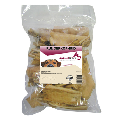 AnimalstoreXL Runderkophuid wit 1kg